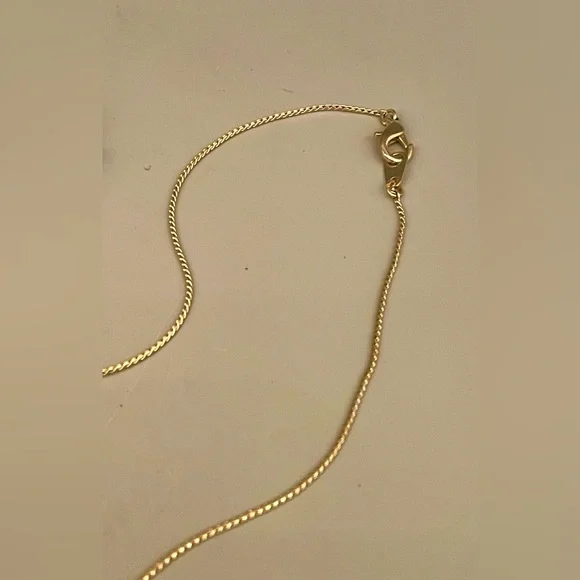 Vintage Cobalt Blue & Gold Bead Long Chain Necklace Gold Tone Plastic Metal - Picture 6 of 7